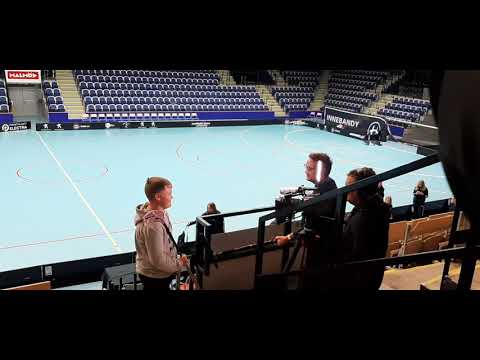 Inspelningen till #Drömträffen  #svenskinnebandy Elen Rasmussen och Alvin Nilsson "1"