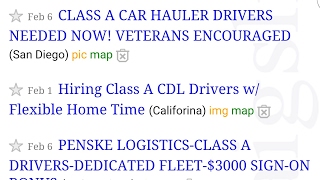 Craigslist truck driving jobs