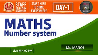 DAY 1 - 04:00 PM MATHS | NUMBER SYSTEM | CGL/CHSL/MTS/CPO/NTPC/GROUP D | RACE | SSC | RRB