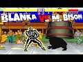 BLANKA Vs M BISON Street Fighter 2 Hack Super Green Hardest