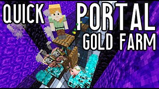 Quick AFK Portal Gold/XP Farm [simple] | 1.16-1.16.3+ Minecraft