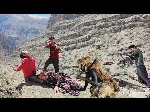 Miraculous rescue of nomadic widow from the clutches of a savage caveman