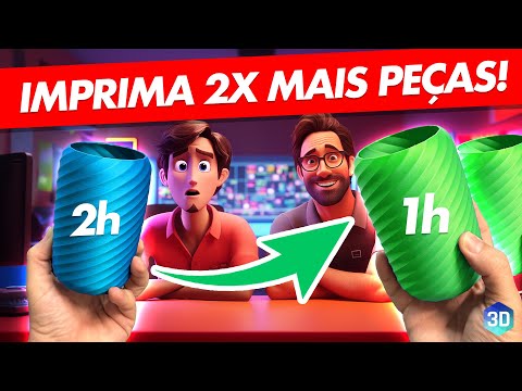 IMPRESSÃO 3D EM 50% MENOS TEMPO, sem perder qualidade e resistência