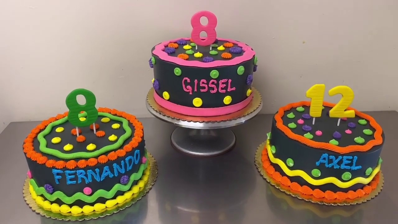 DECORANDO PASTELES EN COLORES NEONES