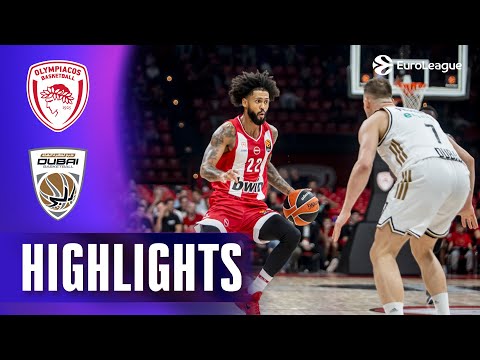 Double-Double Duo DOMINATES Home | Olympiacos - Dubai | R3 BASKETBALL HIGHLIGHTS 2025-26