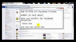 how to extract facebook friend number