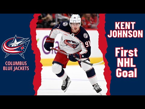 Kent Johnson #91 (Columbus Blue Jackets) first NHL goal Oct 22, 2022