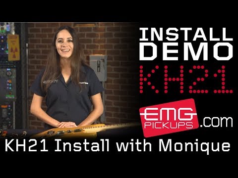Monique installs the EMG KH21 Pro Series pickguard