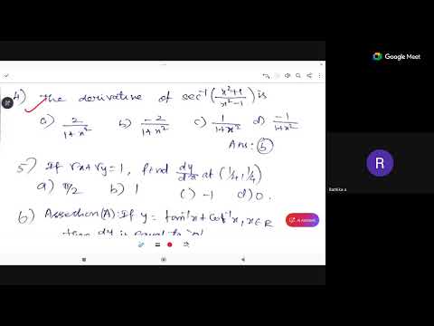 Semmozhi IAS Academy - UG TRB MATHS2-U2 Top : Diff calculus-Sub top: implicit fuction