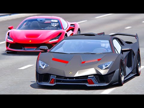 Ferrari F8 Tributo vs Lamborghini SC18 Alston - Drag Race