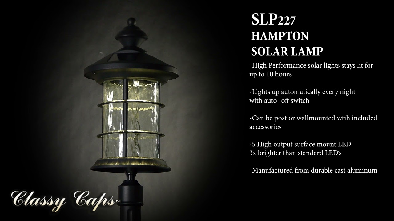 Video 1 Watch A Video About the Hampton Black LED Solar Powered Outdoor Post or Wall Light