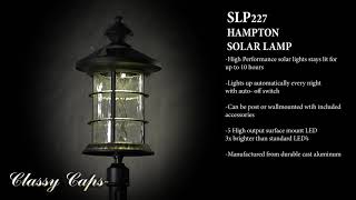Watch A Video About the Hampton Black LED Solar Powered Outdoor Post or Wall Light