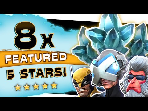 8x NEW Feature 5* Crystals! How Many Featured Can I Open? AWOL Luck | Marvel Contest of Champions