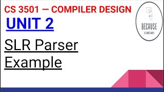 2.29. SLR Parser with Example in Tamil