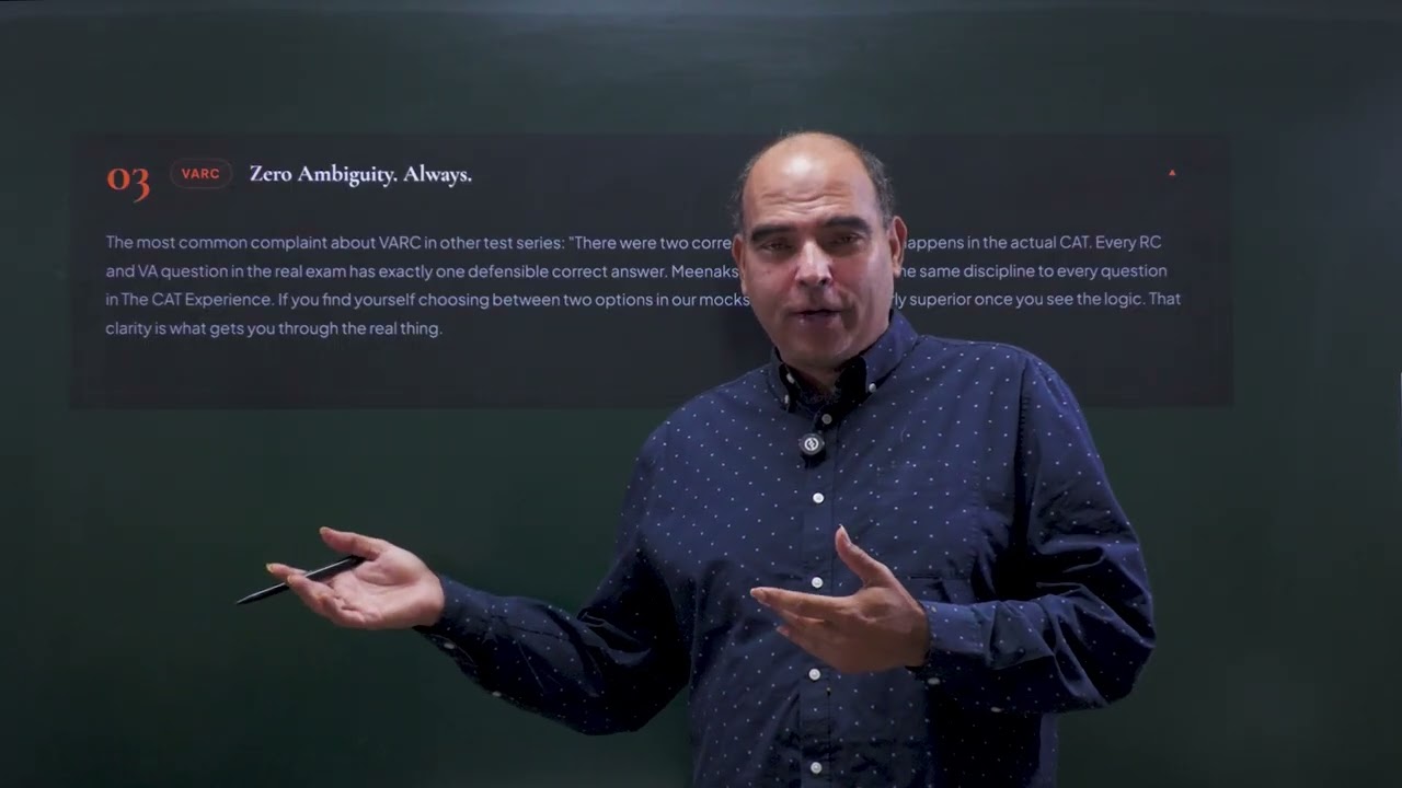 Arun Sharma explains why The CAT Experience 2026 mock test series is different — video