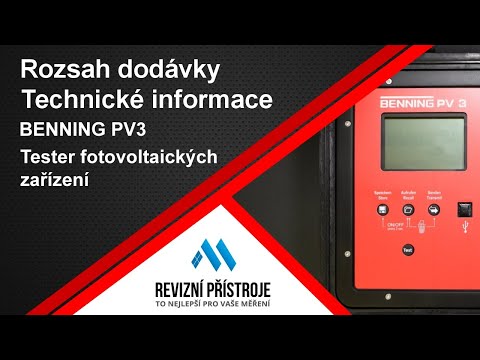 Benning PV3 - rozsah dodávky (www.RevizniPristroje.cz)