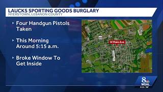 Four handguns stolen from Myerstown sporting goods store