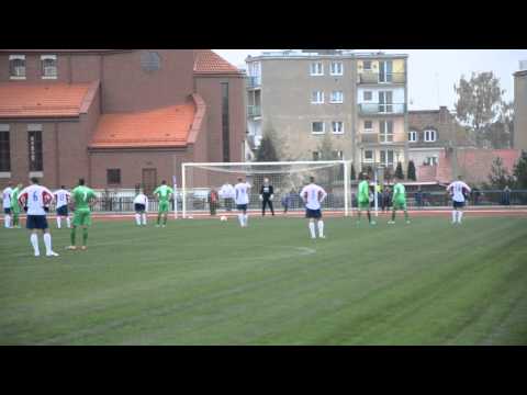 Gol Wierzby z karnego na 1:1, Mazur Ełk-Mazur Pisz
