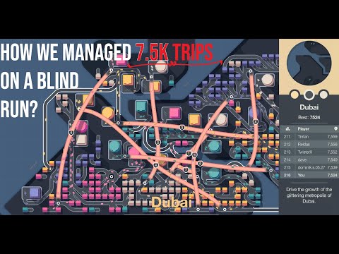 [7.5K Trips] 10 Tips to Go Infinite on ANY Map - Blind Dubai Technique Showcase Mini Motorways