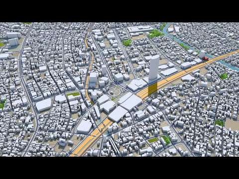 Hamamatsu Shizuoka city Japan 3d model 90km