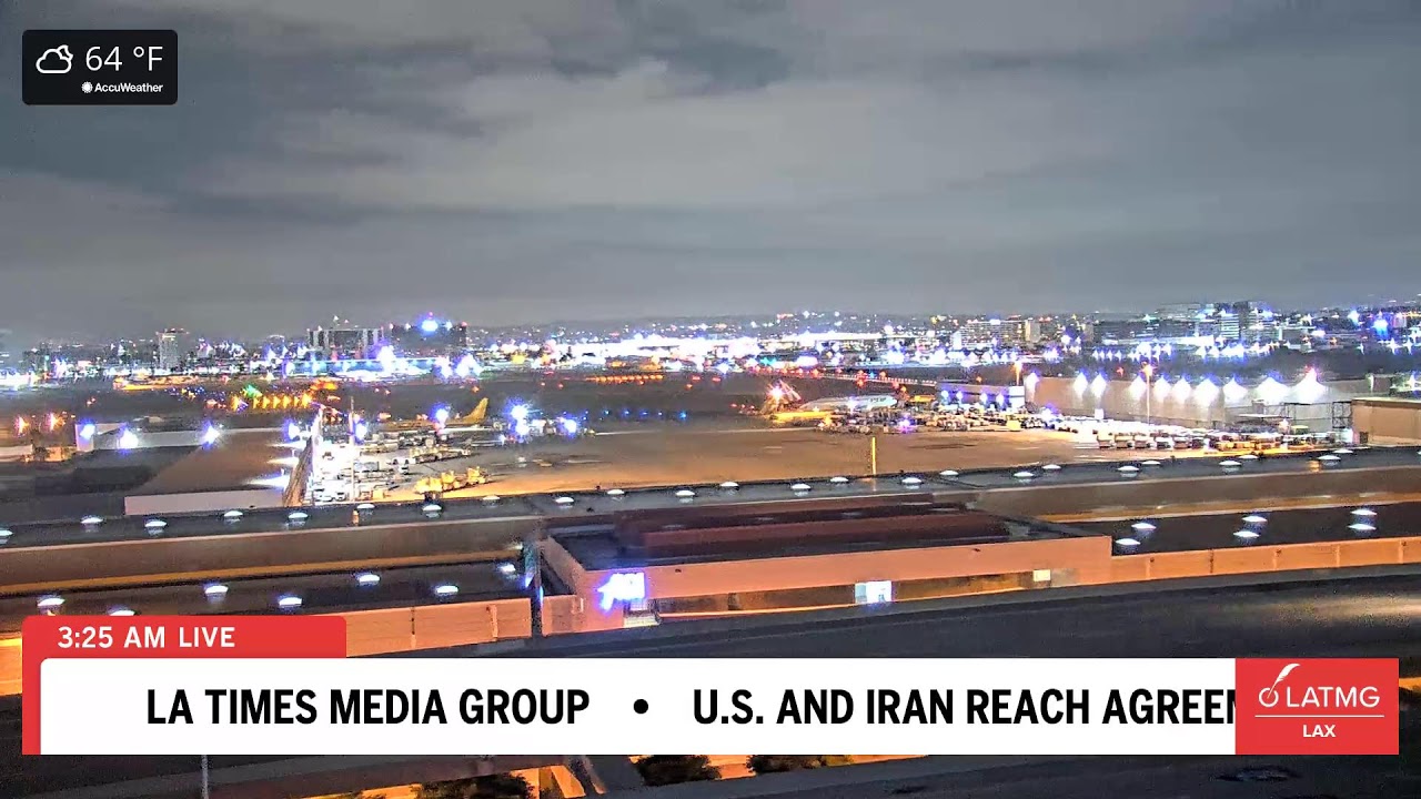 Live webcam view of LAX Cargo Terminals & Freeway View