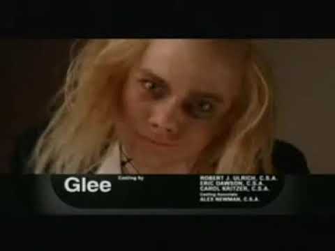 Glee Rocky Horror episode promo frame with stage tableau and closing group pose