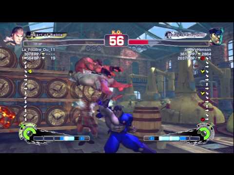 La_Foudre_Du_11 (Ryu) Vs JohnryHenson (M.Bison) SSF4 AE Ranked Matches - PSN