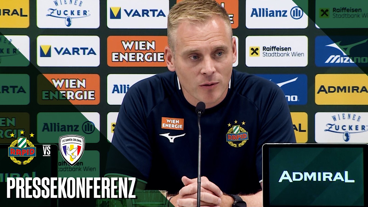 Pressekonferenz nach dem Rückspiel gegen den FC Santa Coloma