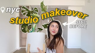 EXTREME NYC Studio Apartment Makeover | Small Space Transformation