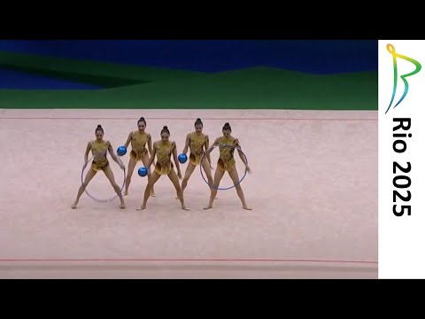 Japan Group 🥇 3 Balls 2 Hoops All Around Final (28.350) 2025 Rio Rhythmic Gymnastics World Champions