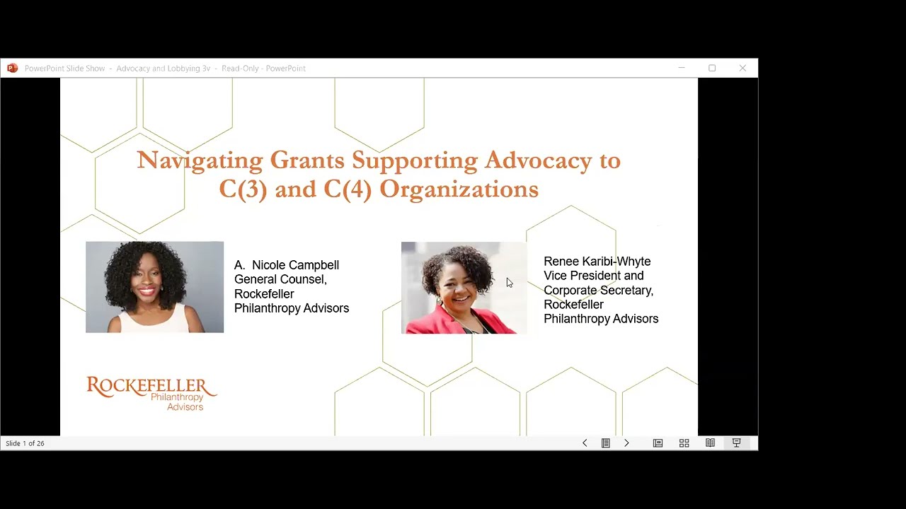 Navigating Grants Supporting Advocacy to C(3) and C(4) Organizations