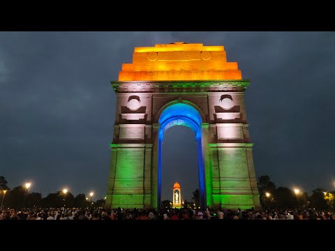 India gate light show