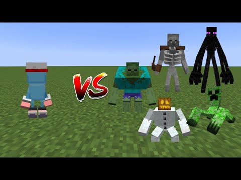 Defender(Yellowbross Extra) Vs Mutant Monsters - Minecraft Mob Battle