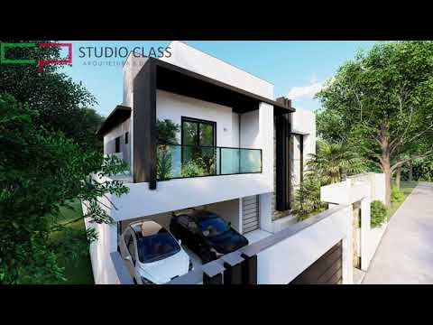 Projeto sobrado moderno 10x30 desnível lateral Monte Sião - MG