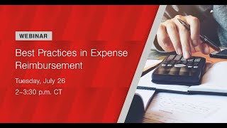 Best Practices in Expense Reimbursement
