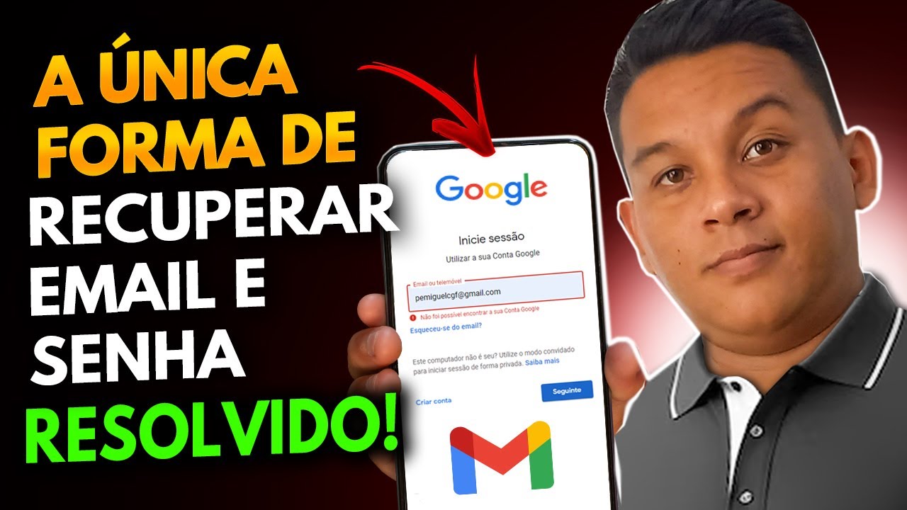 Como RECUPERAR a sua conta do GOOGLE 2024 (SEM EMAIL, SEM SENHA E NÚMERO)super fácil NOVO LOCAL
