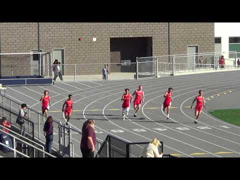 JVB 200m Heat 3 vs Newport 3-28-18 - Los Alamitos Boys