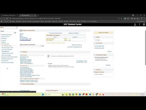 New Myucf Dashboard Searching For Classes