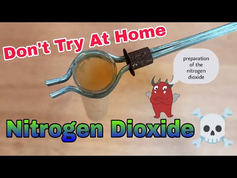 Preparation Of Nitrogen Dyoxide⚠️☠️! #trending #experiment#viral