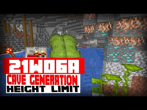 Minecraft 1.17 Snapshot 21w06a New CAVE GENERATION, increased Height limit & Aquifers Added