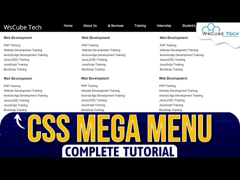 Responsive MEGA MENU Design Using HTML and CSS Step By Step