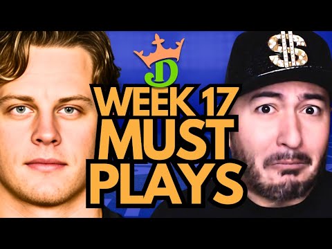 NFL DFS Week 17 MUST PLAYS (DraftKings Highest ROI Lineups!) | NFL DFS Picks + 2025 Fantasy Football