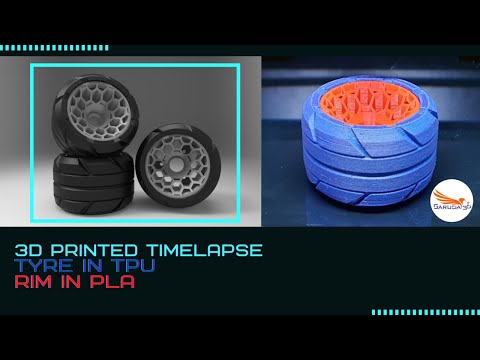 Time-Lapse: 3D Printed Flexible Tyre and Rigid Rim