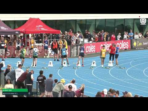 Boys U15 100m Timed Final 2: 2022/23 State Track and Field Championships