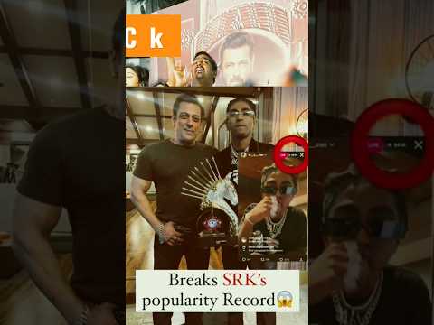 Mc stan ne  tordiya srk ka record | srk vs Mc stan #biggboss #srk #shorts