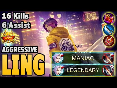 Ling Maniac 16 Kills Without Death - Top Global Ling Gameplay - MLBB