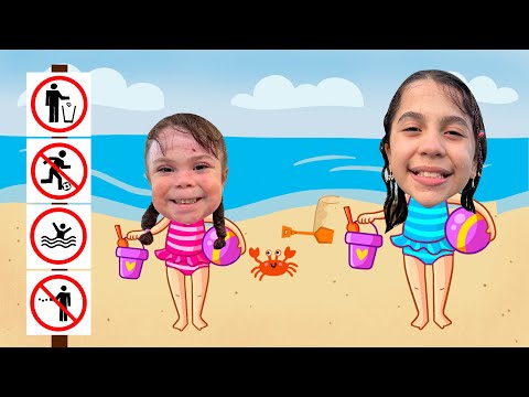 Sarah e Eloah em Regras de conduta para crianças na praia | Rules of Conduct