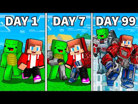 JJ and Mikey: TRANSFORMERS EVOLUTION CYCLE in Minecraft - Maizen