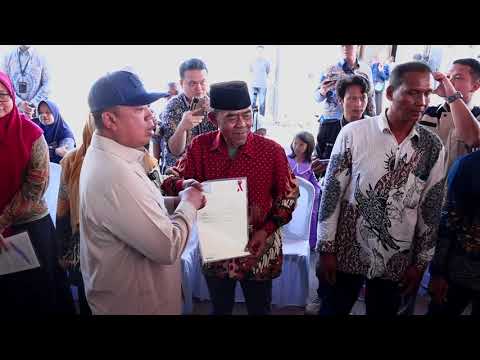 KUNJUNGAN MENTERI ATR/BPN DALAM RANGKA PENYERAHAN SERTIFIKAN KONSOLIDASI TANAH