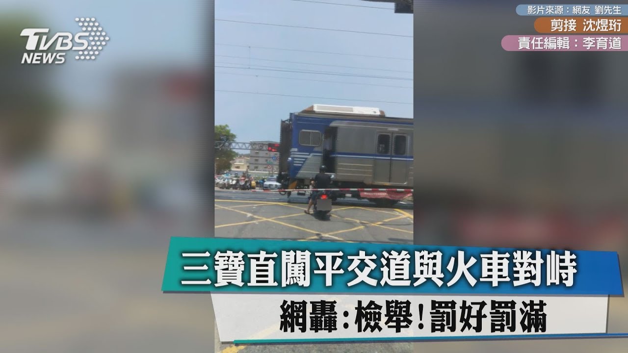 三寶直闖平交道與火車對峙 網轟:檢舉!罰好罰滿